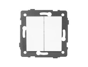 Łącznik dzwonkowy podwójny MODERN-Q, 10AX-250V~, biały