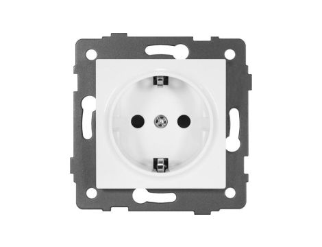 Gniazdo pojedyncze 2P+Z SCHUKO MODERN-Q, 16A-250V~, białe