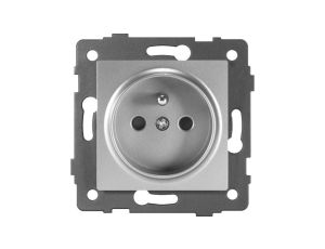 Gniazdo pojedyncze 2P+Z MODERN-Q, 16A-250V~, szare