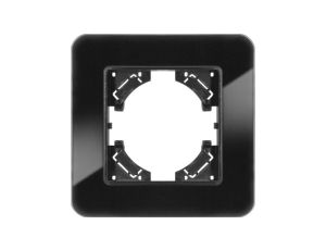 Ramka pojedyncza MODERN-Q, czarne szkło (linia Crystal)