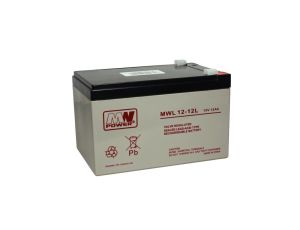 Akumulator 12Ah 12V AGM 10-12 lat 151*98*100 (T2-szeroki) MWL 12-12L MW Power
