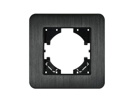 Ramka pojedyncza MODERN-Q, czarne aluminium szczotkowane (linia Alu Touch)