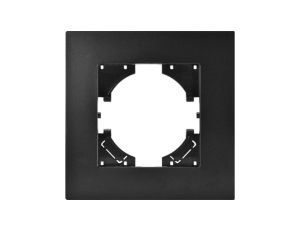 Ramka pojedyncza MODERN-Q, czarny plastik (linia Basic)