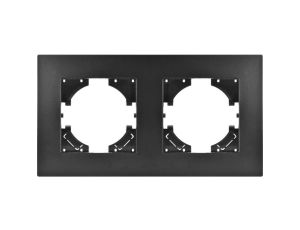 Ramka podwójna MODERN-Q, czarny plastik (linia Basic)