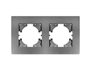 Ramka podwójna MODERN-Q, szary plastik (linia Basic)