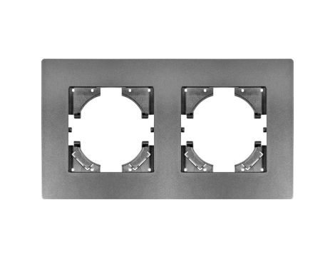 Ramka podwójna MODERN-Q, szary plastik (linia Basic)