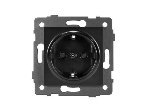 Gniazdo pojedyncze 2P+Z SCHUKO MODERN-Q, 16A-250V~, czarne