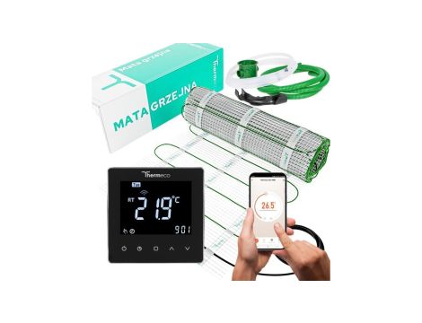 Zestaw mata 120W/m2 6m2 + H10 czarny