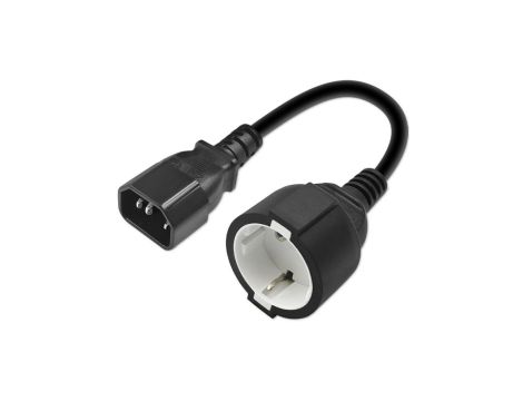 Qoltec Adapter IEC 320 C14/ SCHUKO 0.15M