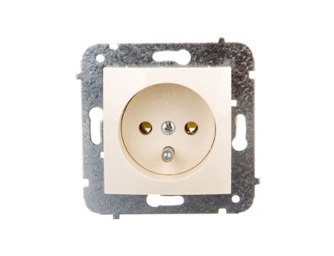 CARLA Gniazdo pojedyncze z/u kremowe 1733-11