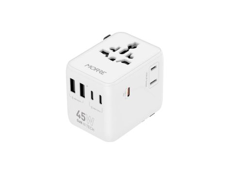 Adapter podróżny 45W 3xUSB-C 2xUSB-A MORRE M471
