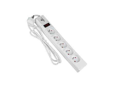Listwa ochronna DPM z wyłącznikiem - 5 gniazd 3M biała