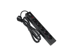 Listwa ochronna DPM z wyłącznikiem - 5 gniazd 3M czarna