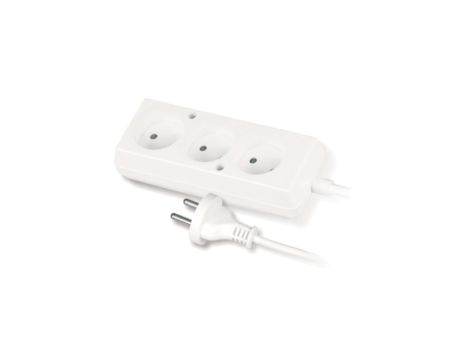 Przedłużacz 3-gniazda b/u 10A 5m /OMY 2x1/ biały PS-360