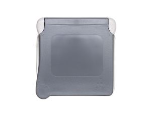 PLEXO55 Gniazdo pojedyncze z/u angielskie szare 069585