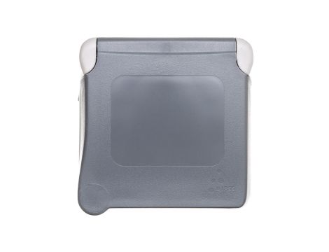 PLEXO55 Gniazdo pojedyncze z/u angielskie szare 069585