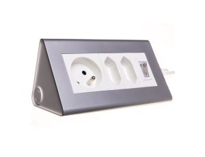 Przedłużacz biurkowy z wyłącznikiem 2x2,5A 1x16A OR-AE-1327