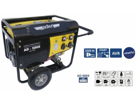 ADLER GENERATOR PRĄDOTWÓRCZY 5,5KW AD-588S............