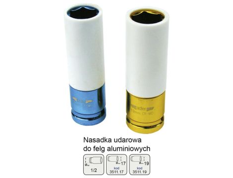 ADLER NASADKA DO FELG ALU. 1/2" 17mm DŁ.