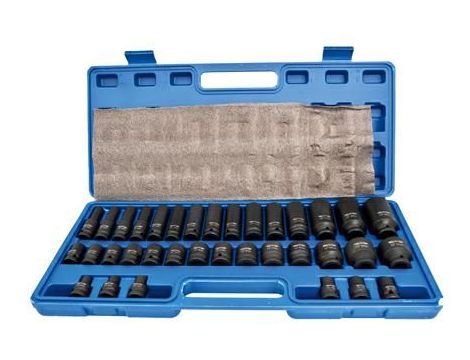 ADLER NASADKI UDAROWE K-D 35szt.1/2" KRÓTKIE/DŁUGIE AD-35KD/PLASTIKOWA WAL.