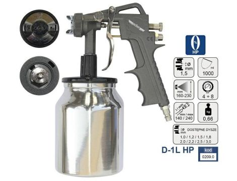 ADLER PISTOLET LAKIERNICZY ZB.DOLNY 1,5 DYSZA