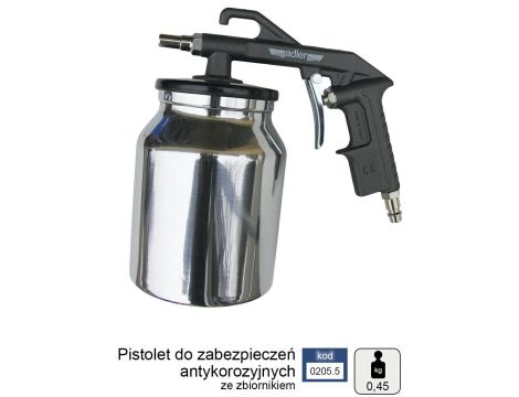 ADLER PNEUMATYCZNY PISTOLET ANTYKOROZYJNY ZE ZBIORNIKIEM