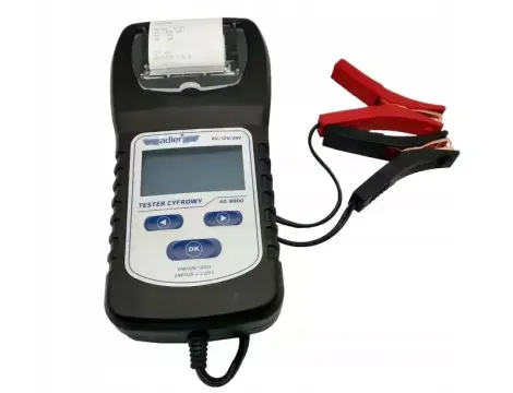 ADLER TESTER AKUMULATORÓW+DRUKARKA 6/12/24V CYFROWY AD-8000