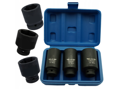 ADLER ZESTAW NASADEK UDAROWYCH1/2" DŁUGIE 3szt AD-3D