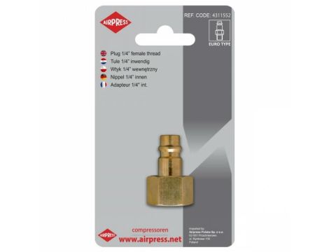 AIRPRESS.SZYBKOZŁĄCZKA WTYK 1/4" GW