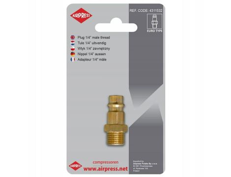 AIRPRESS.SZYBKOZŁĄCZKA WTYK 1/4" GZ