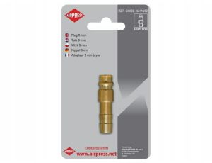 AIRPRESS.SZYBKOZŁĄCZKA WTYK NA WĄŻ  9mm