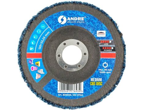 ANDRE KRĄŻEK SZLIFIERSKI CBS 125mm MEDIUM - BLUE