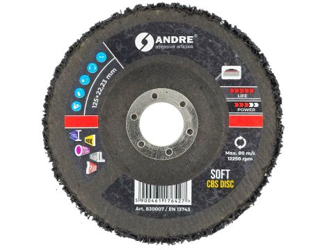 ANDRE KRĄŻEK SZLIFIERSKI CBS 125mm SOFT - BLACK