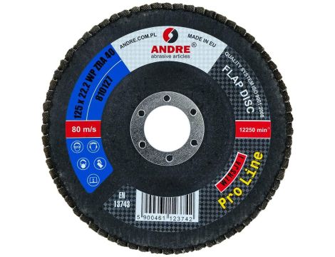 ANDRE ŚCIERNICA LISTKOWA 125mm P 40 CYRKONOWA PRO LINE WERSJA I