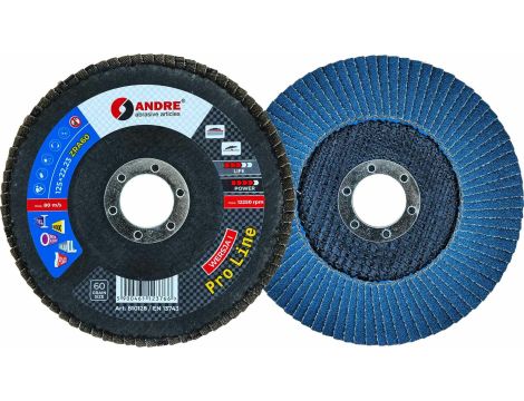 ANDRE ŚCIERNICA LISTKOWA 125mm P120 CYRKONOWA PRO LINE WERSJA I - 4