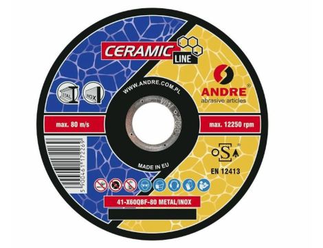 ANDRE TARCZA DO METALU 125 x 1,0mm METAL/INOX CERAMIC LINE X60QBF