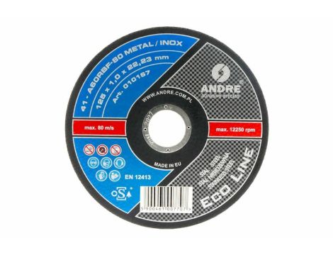 ANDRE TARCZA DO METALU 125 x 1,0mm METAL/INOX ECO LINE