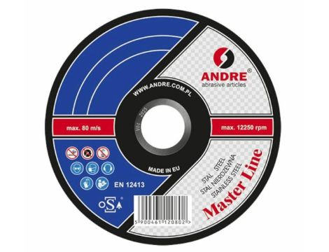 ANDRE TARCZA DO METALU 125 x 1,0mm METAL/INOX MASTER LINE 55A60RBF
