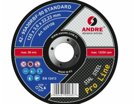 ANDRE TARCZA DO METALU 125 x 3,0mm STANDARD PRO LINE 95A30RBF