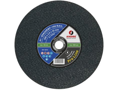 ANDRE TARCZA DO METALU 350 x 3,5mm x 32mm RAIL 100 PRO LINE 95A24RBF DO SZYN KOLEJOWYCH