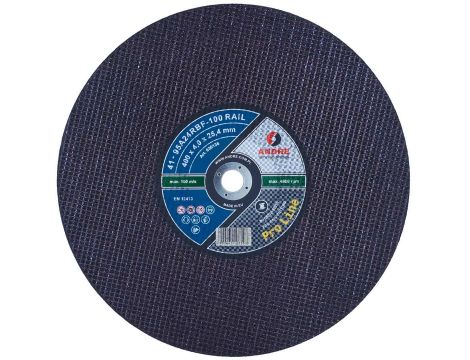ANDRE TARCZA DO METALU 400 x 4,0mm x 25,4mm RAIL 100 PRO LINE 95A24RBF DO SZYN KOLEJOWYCH