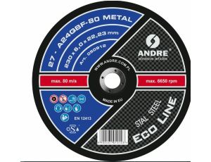 ANDRE TARCZA DO SZLIFOWANIA METALU 230 x 6,0mm METAL ECO LINE A24QBF