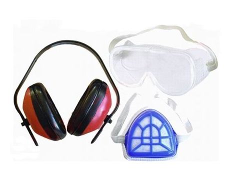 NAUSZNIKI+MASKA+OKULARY OCHRONNE   60390