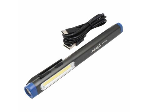 ASTA LAMPA AKUMULATOROWA DŁUGOPISOWA  LED COB 300LM Z MAGNESEM