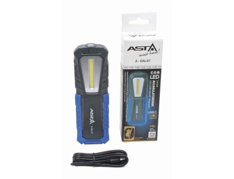 ASTA LAMPA AKUMULATOROWA LED COB 240LM Z MAGNESEM