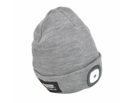 AWTOOLS CZAPKA Z LAMPKĄ LED 80lm SZARA - 3