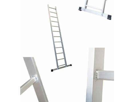 AWTOOLS DRABINA ALUMINIOWA  1x14 STOPNI 150KG - 2