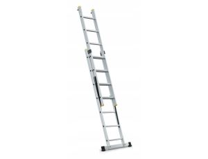 AWTOOLS DRABINA ALUMINIOWA  2x 7 150KG WIELOFUNKCYJNA 2-CZĘŚCIOWA - image 2
