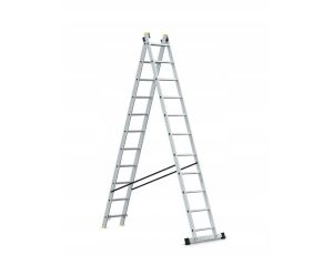 AWTOOLS DRABINA ALUMINIOWA  2x11 150KG WIELOFUNKCYJNA 2-CZĘŚCIOWA