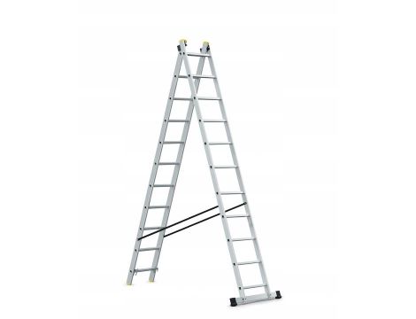 AWTOOLS DRABINA ALUMINIOWA  2x11 150KG WIELOFUNKCYJNA 2-CZĘŚCIOWA